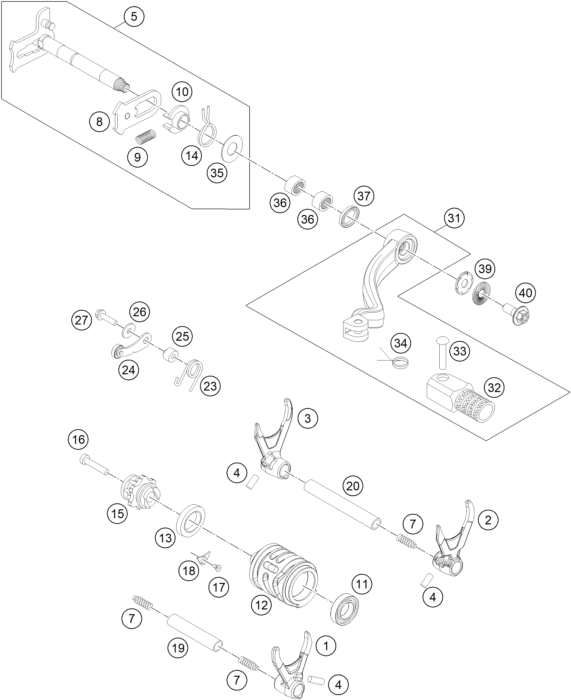 Explosionsgrafik SCHALTUNG