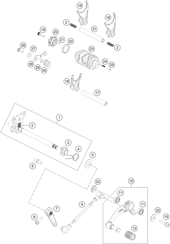 Explosionsgrafik SCHALTUNG