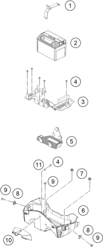 Explosionsgrafik BATTERIE