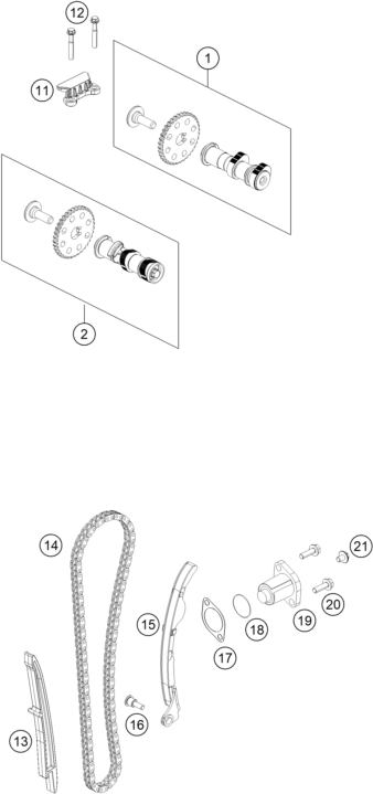 Explosionsgrafik STEUERTRIEB