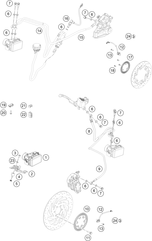 Explosionsgrafik ABS