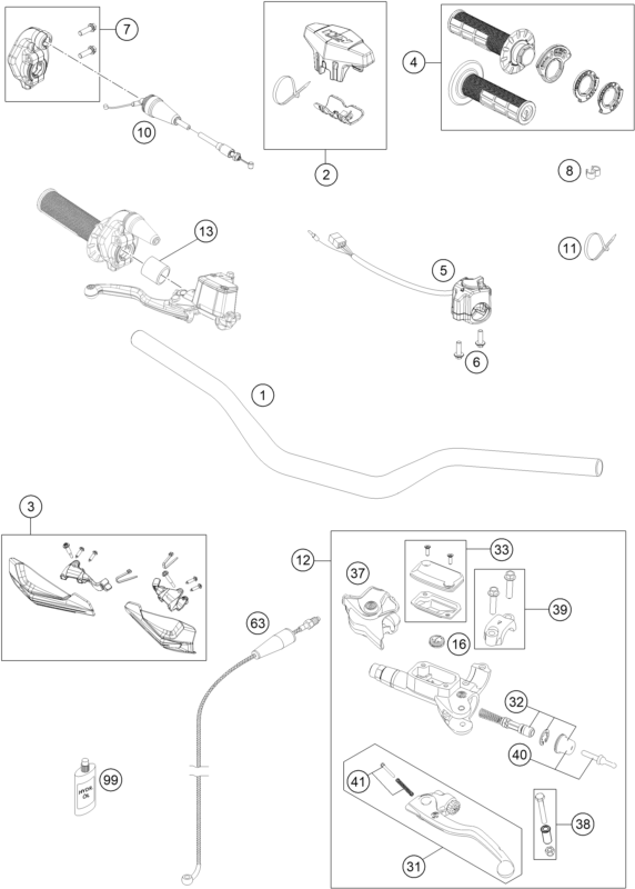 Explosionsgrafik LENKER, ARMATUREN
