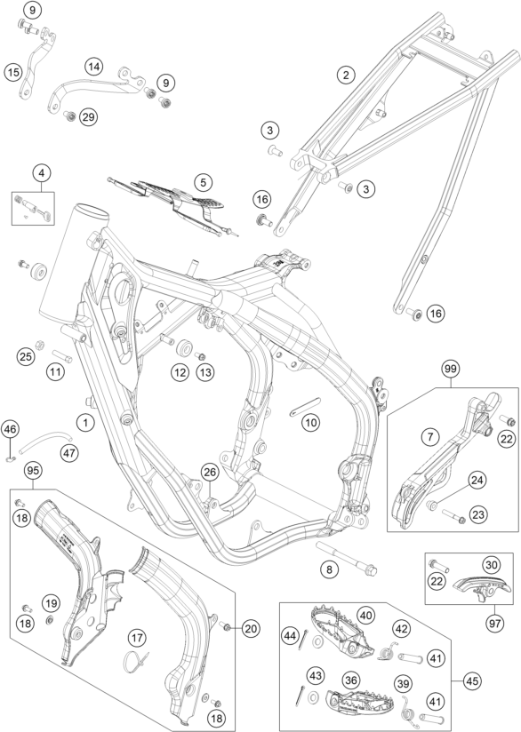 Explosionsgrafik RAHMEN