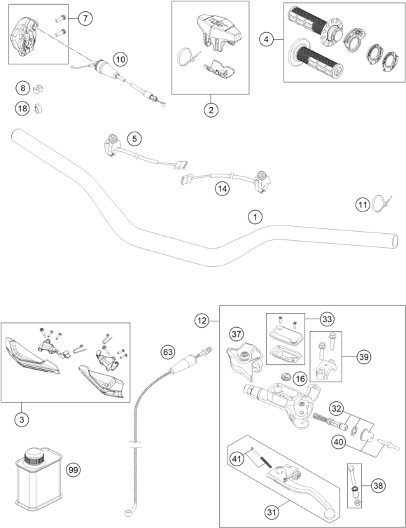 Explosionsgrafik LENKER, ARMATUREN