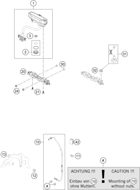 Explosionsgrafik INSTRUMENTE / SCHLOSSSYSTEM