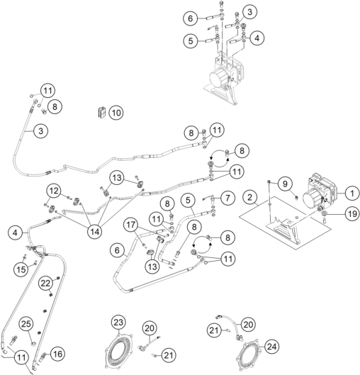 Explosionsgrafik ABS