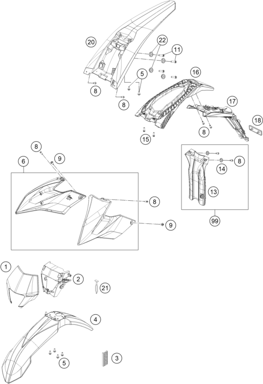 Explosionsgrafik MASKE, KOTFLÜGEL