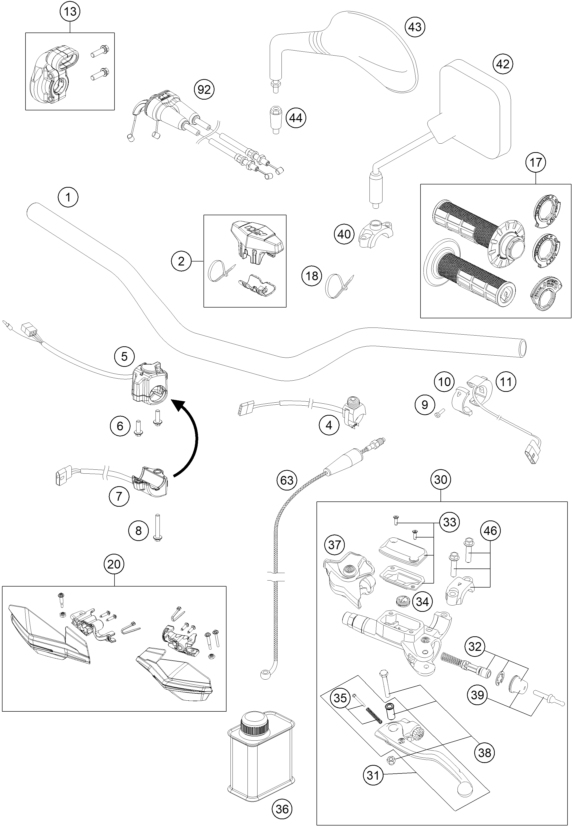 Explosionsgrafik LENKER, ARMATUREN