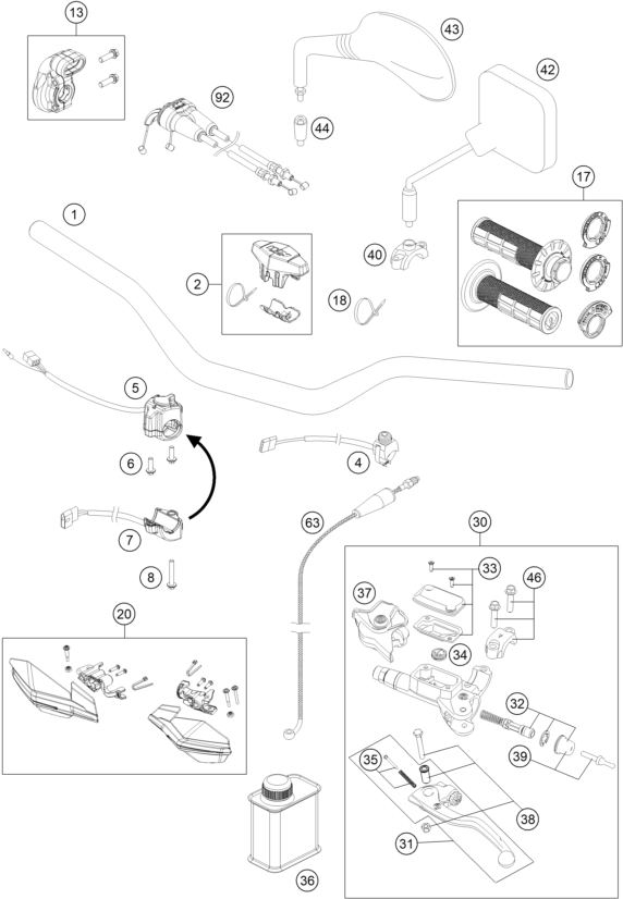 Explosionsgrafik LENKER, ARMATUREN