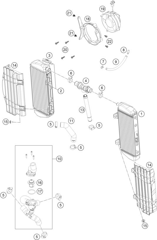Explosionsgrafik KÜHLSYSTEM