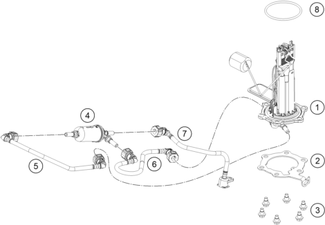 Explosionsgrafik KRAFTSTOFFPUMPE