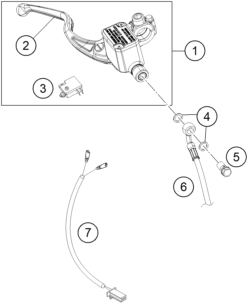 Explosionsgrafik BETÄTIGUNG VORDERBREMSE