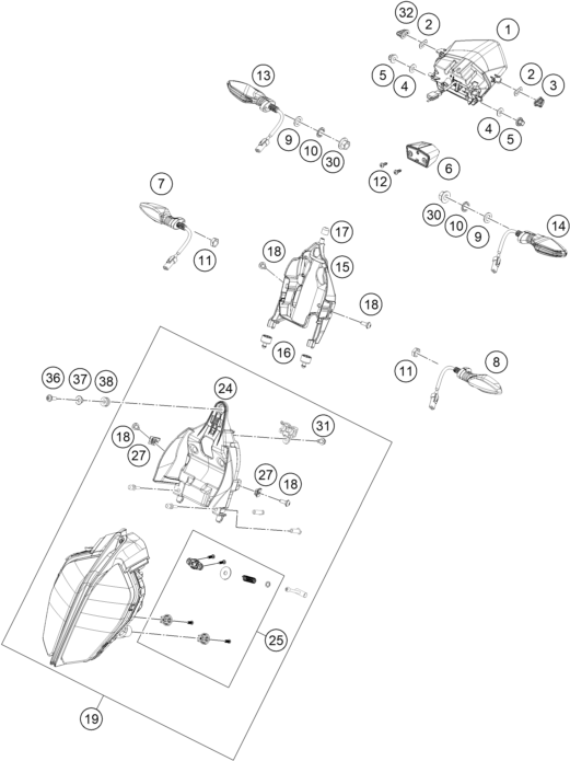 Explosionsgrafik LICHTANLAGE