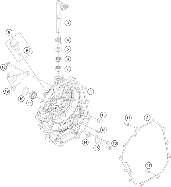 Explosionsgrafik KUPPLUNGSDECKEL