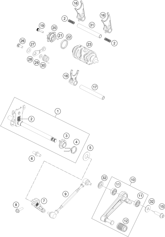 Explosionsgrafik SCHALTUNG