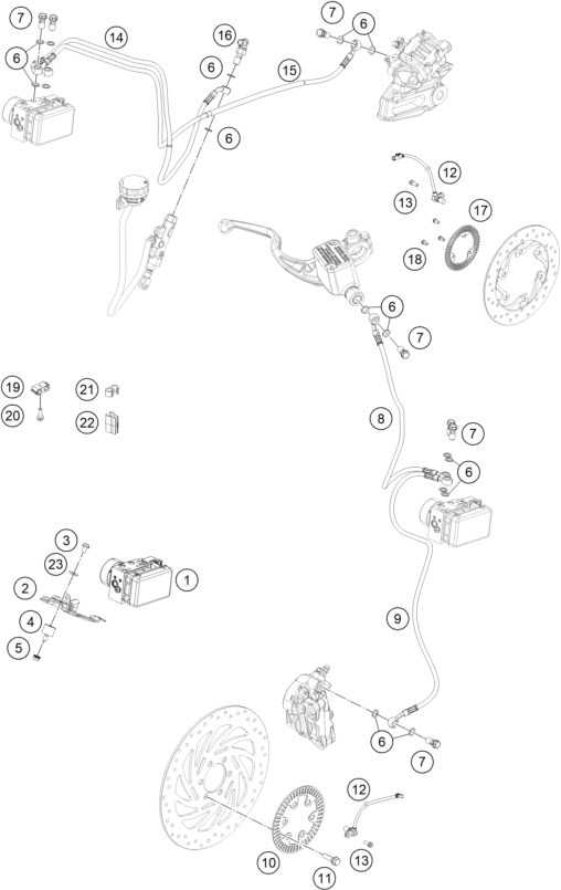 Explosionsgrafik ABS