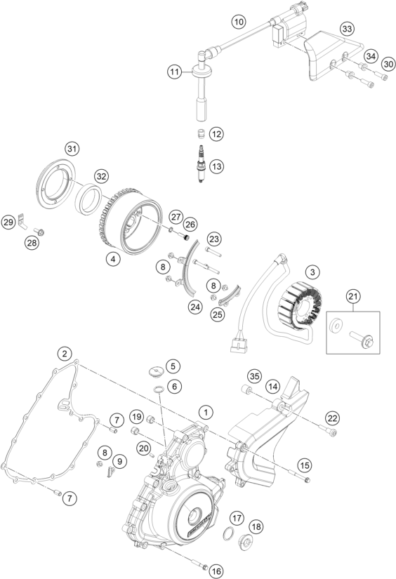 Explosionsgrafik ZÜNDANLAGE