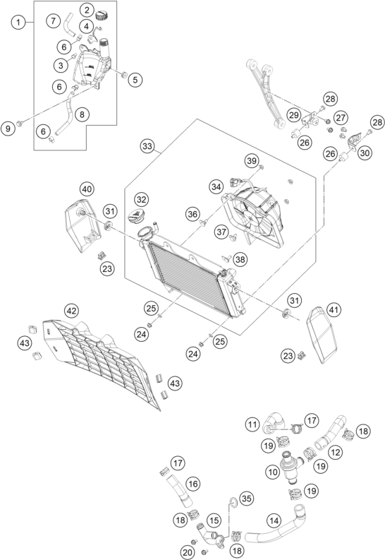 Explosionsgrafik KÜHLSYSTEM