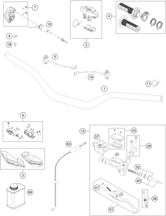 Explosionsgrafik LENKER, ARMATUREN