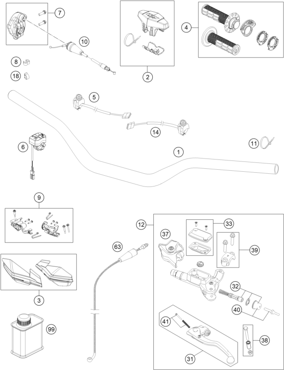 Explosionsgrafik LENKER, ARMATUREN