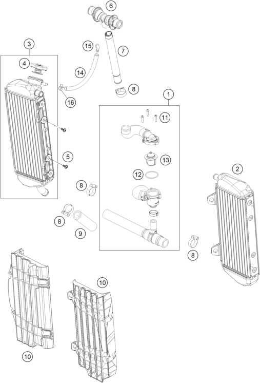 Explosionsgrafik KÜHLSYSTEM