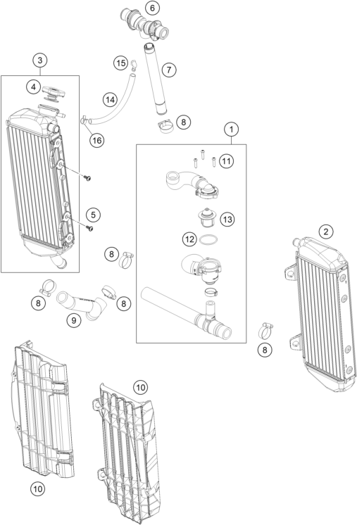 Explosionsgrafik KÜHLSYSTEM