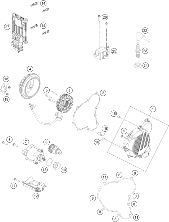 Explosionsgrafik ZÜNDANLAGE