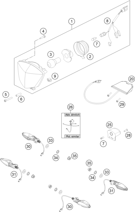 Explosionsgrafik LICHTANLAGE
