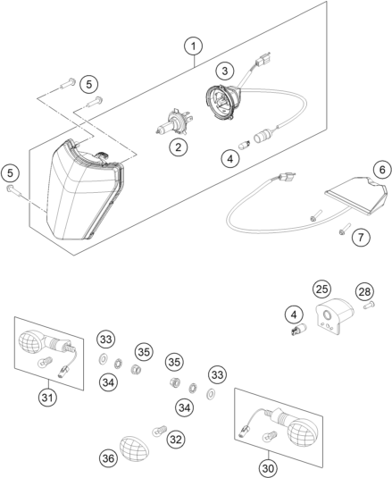 Explosionsgrafik LICHTANLAGE