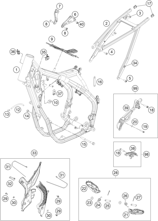 Explosionsgrafik RAHMEN