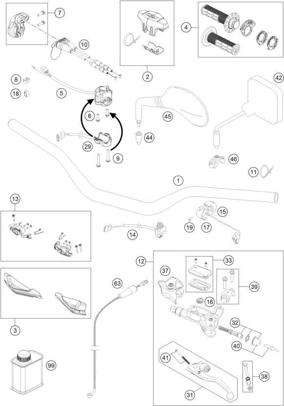 Explosionsgrafik LENKER, ARMATUREN