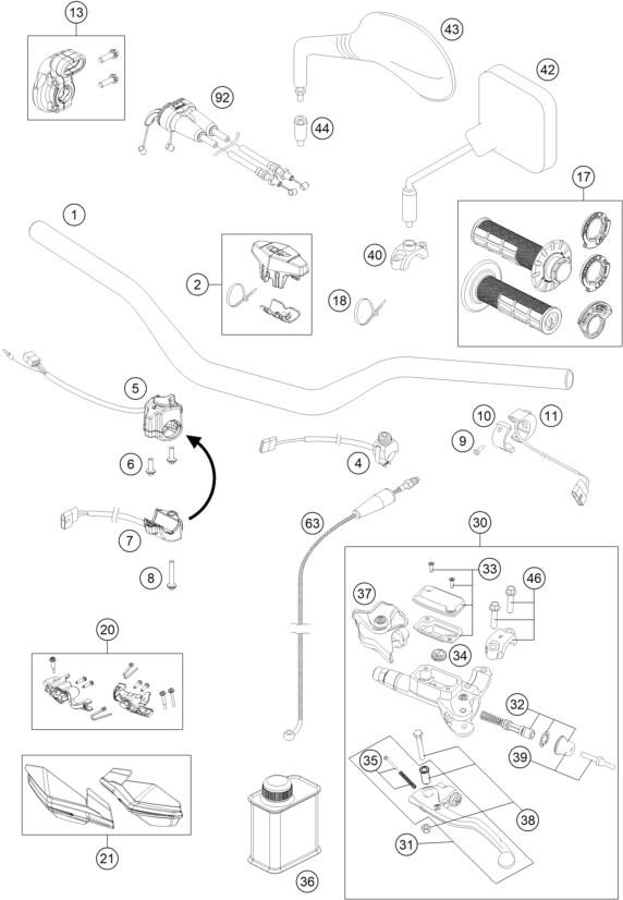 Explosionsgrafik LENKER, ARMATUREN