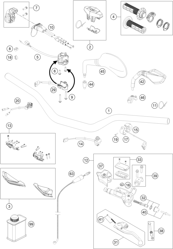 Explosionsgrafik LENKER, ARMATUREN