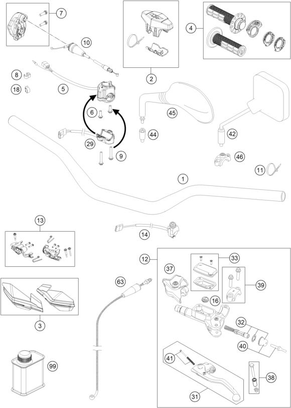 Explosionsgrafik LENKER, ARMATUREN