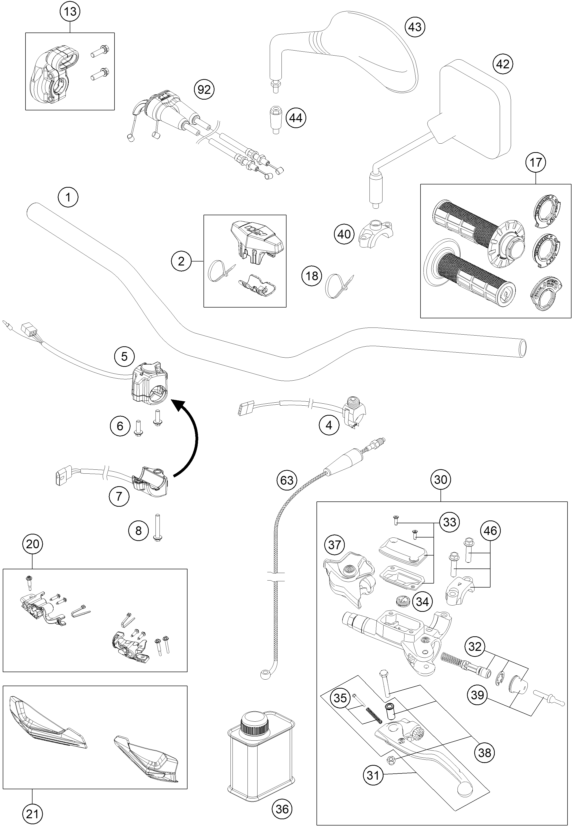 Explosionsgrafik LENKER, ARMATUREN