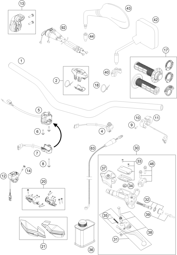 Explosionsgrafik LENKER, ARMATUREN