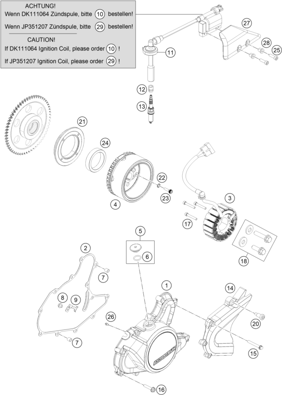 Explosionsgrafik ZÜNDANLAGE
