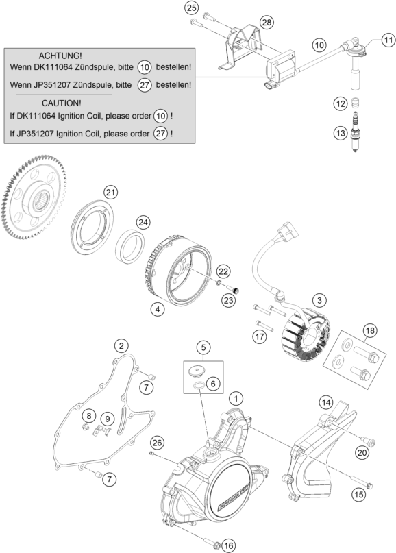 Explosionsgrafik ZÜNDANLAGE