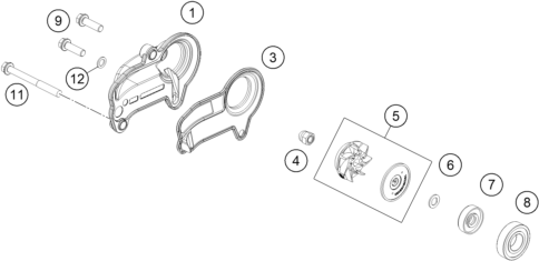 Explosionsgrafik WASSERPUMPE
