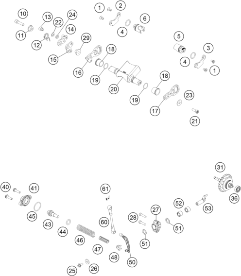Explosionsgrafik AUSLASSSTEUERUNG