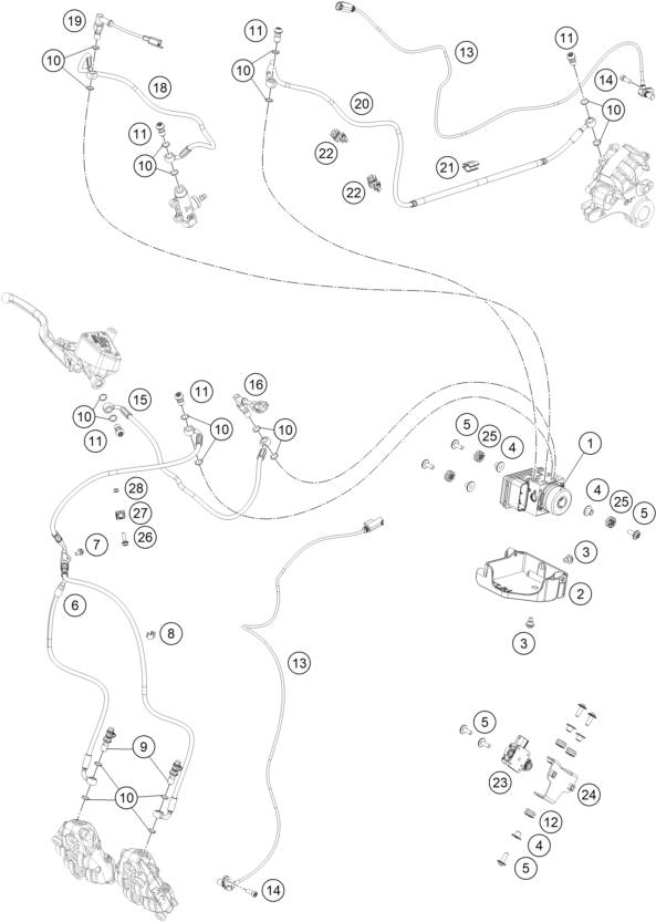 Explosionsgrafik ABS