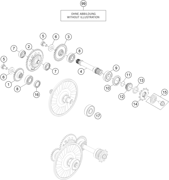 Explosionsgrafik GETRIEBE