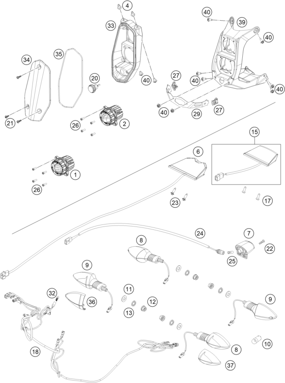 Explosionsgrafik LICHTANLAGE