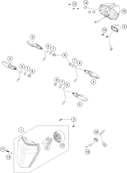 Explosionsgrafik LICHTANLAGE