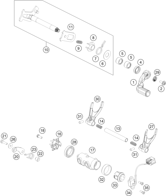 Explosionsgrafik SCHALTUNG