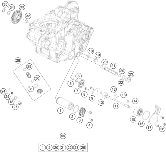 Explosionsgrafik SCHMIERSYSTEM