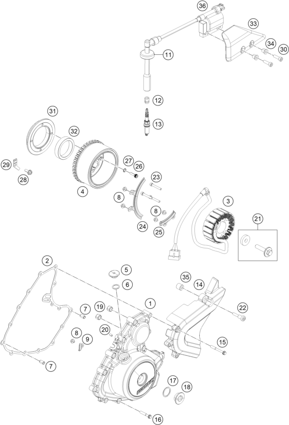 Explosionsgrafik ZÜNDANLAGE