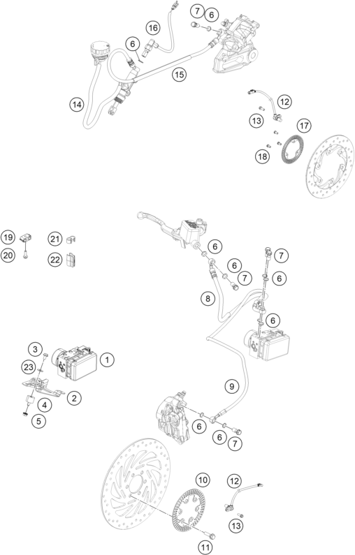 Explosionsgrafik ABS