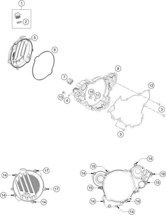 Explosionsgrafik KUPPLUNGSDECKEL