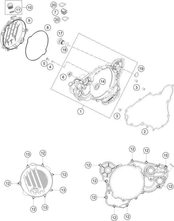 Explosionsgrafik KUPPLUNGSDECKEL